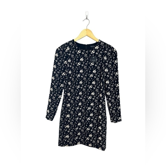 NWT Club Monaco - Kaisle Dress Black White Floral 00 - Picture 4 of 10